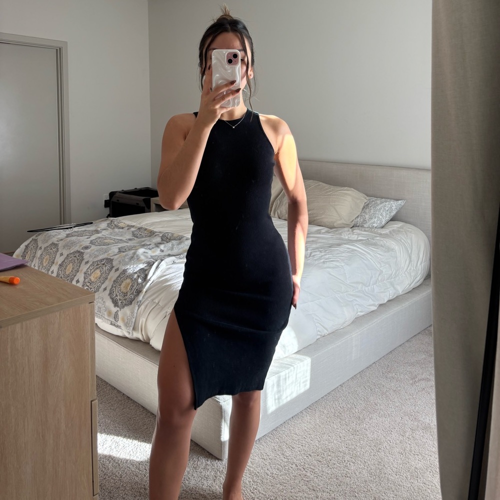 White Fox Boutique Black Midi Dress